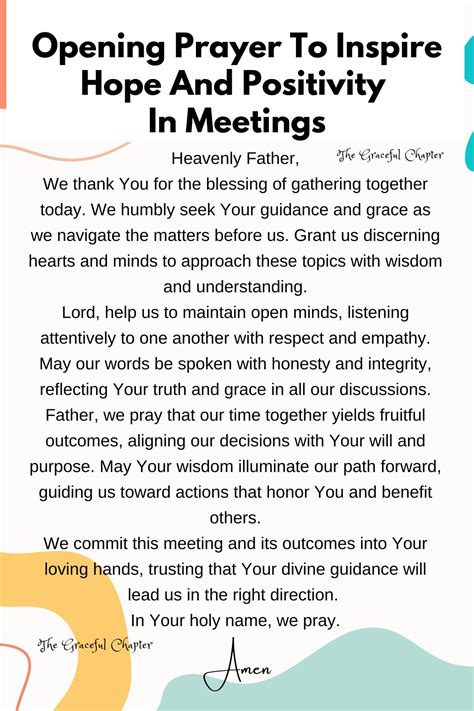 opening prayer for charity event|20+ Opening Prayers for Starting Meetings and Events .